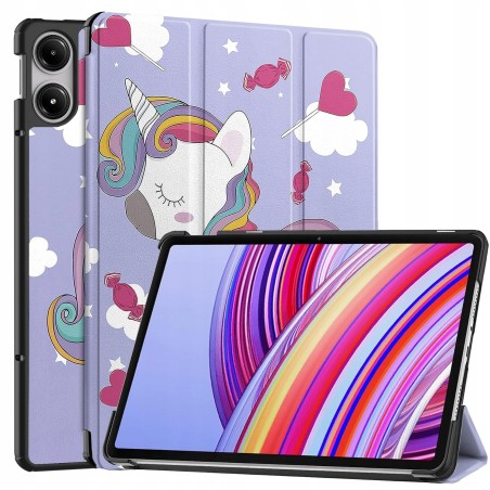 Outlet Etui do Redmi Pad Pro 12,1" Ultracienkie Fioletowe z Jednorożcem