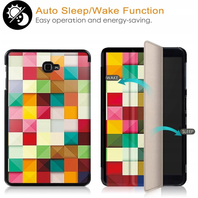 Outlet Etui Xuanbeier do Samsung Galaxy Tab A 10.1" z kolorowymi kwadratami