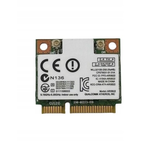 Outlet AR5B22 moduł WiFi Mini PCI-E 300 Mb Bluetooth 4.0 dual band 2,4/5