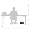 Outlet RICOO RH-04 Stojak Na Komputer z Kółkami Pod Biurko maks 10kg Czarny