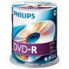 Outlet Płyty PHILIPS DVD-R 4,7 GB 100 szt. + stojak z uchwytem Czarny