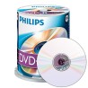 Outlet Płyty PHILIPS DVD-R 4,7 GB 100 szt. + stojak z uchwytem Czarny