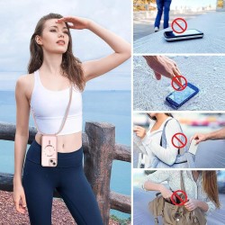 Outlet Ethanger Etui na iPhone 15 Plus ze sznurkiem + 2 szkła hartowane
