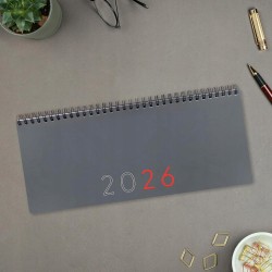 Outlet Finocam Planer tygodniowy 2026 z notatkami 12 miesięcy Szary Matowy