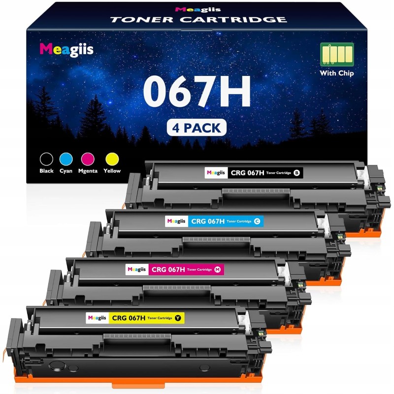 Outlet Meagiis CRG-067 Toner Zamiennik do Canon 067H SENSYS LBP631 4 kolory