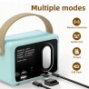 Outlet Przenośny Głośnik Bluetooth Retro 10,3x7,1x6,3 cm Niebieski
