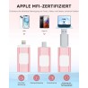Pendrive 128 GB ROSPE 3 w 1 USB 3.0 MFi dla iOS, Android, PC Różowy