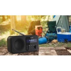 Outlet Radio sieciowo-bateryjne Bluetooth DAB+ FM Sharp DR-P420 Czarny