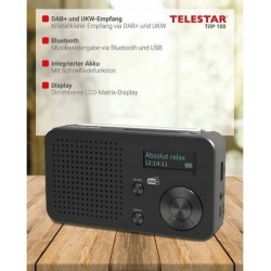Outlet Radio sieciowo-bateryjne Telestar TOP100 BT5.4 DAB+ FM 1050mAh Szare