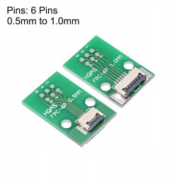 Outlet Adapter FFC FPC 6 Pin 0.5mm do DIP 2.0mm Przejściówka PCB Sourcing