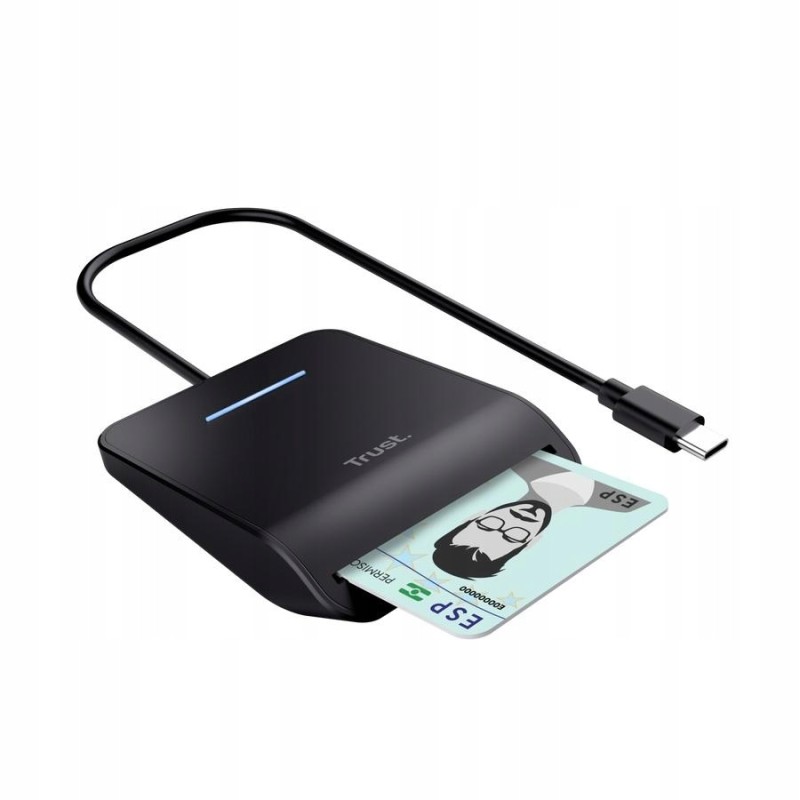 Outlet CZYTNIK KART CHIPOWYCH TRUST PRIMO USB-C DAYS CZARNY