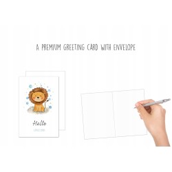 Outlet Kartka urodzinowa Seidel Hello Little One Rysunek Lwa + koperta A4