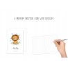 Outlet Kartka urodzinowa Seidel Hello Little One Rysunek Lwa + koperta A4