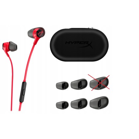 USZKODZONY Słuchawki przewodowe douszne HyperX Cloud Earbuds II czerwone