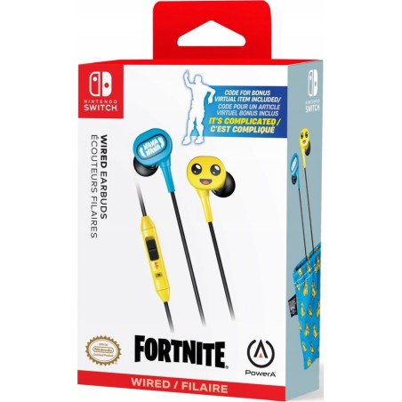 Outlet Słuchawki Przewodowe Douszne PowerA NintendoSwitch FORTNITE Kolorowe