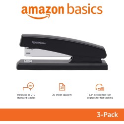 Outlet Zszywacz Biurowy AmazonBasic czarny max 10 stron ochrona