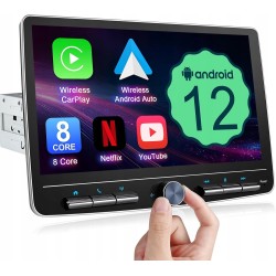 Outlet Ekran dotykowy 10" 1-DIN Carplay Android 4 rdzenie 2GB/32GB Czarny