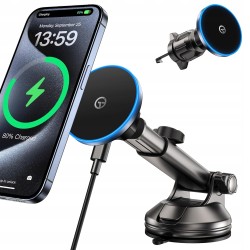 Outlet GuMosh Uchwyt samochodowy Mag-Safe z LED do iPhone 12/13/14/15