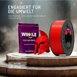 Outlet WINKLE Filament PETG 1,75mm 300g Diablo Czerwony do drukarek 3D