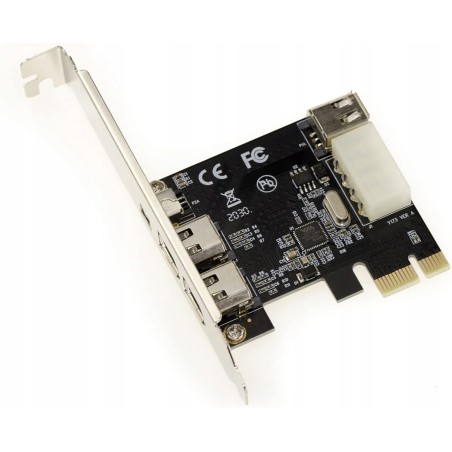 Outlet Karta kontrolera PCI Express PCIe do FireWire 400 IEEE1394a 2+1