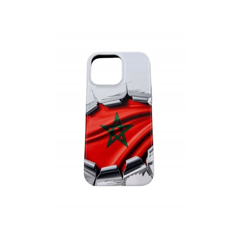 Outlet Etui Apple iPhone 16 Pro Max Maroko flaga TPU PC czarne