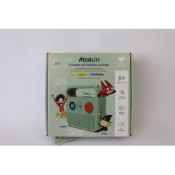 USZKODZONY Głośnik dla dzieci Merlin Elipson 13 cm x 13 cm zielony