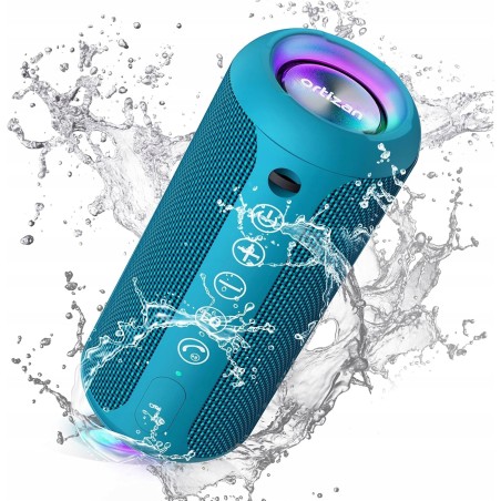 Outlet Ortizan Głośnik Bluetooth przenośny IPX7 360° dźwięk Niebieski