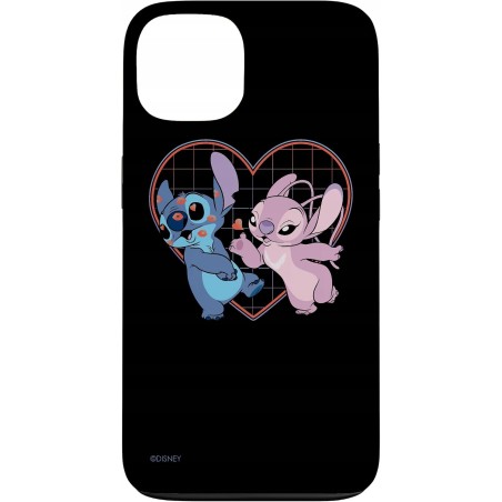 Outlet Etui Disney do iPhone'a 13 Lilo i Stitch w serduszku czarne