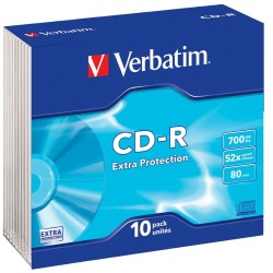Outlet Płyty CD VERBATIM CD-R Extra Protection 700MB 52x 80min 12cm 10SZT