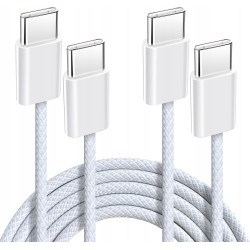 Outlet 2x Kabel ANYSEA AS960 60W Szybkie Ładowanie USB-C - USB-C 1m Biały