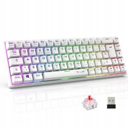 Outlet G-Lab Keyz Titanium WL klawiatura mechaniczna 65% RGB AZERTY BT FR