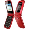 USZKODZONY Uleway Telefon dla seniorów z klapką GSM 2.4" 2 ekrany czerwony