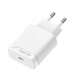 Outlet Adapter Ładowarka BERLS 25 W USB C Szybkie Ładowanie do iPhone Biała
