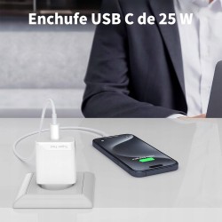 Outlet Adapter Ładowarka BERLS 25 W USB C Szybkie Ładowanie do iPhone Biała