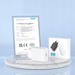 Outlet Adapter Ładowarka BERLS 25 W USB C Szybkie Ładowanie do iPhone Biała