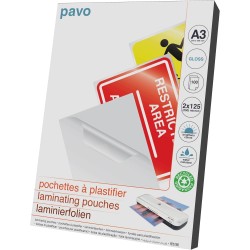 Outlet Folia laminacyjna PAVO Premium A3 2x250 mic błyszcząca 50 szt.