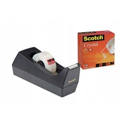 SCOTCH C38 DYSPENSER TAŚMY KLEJĄCEJ + TAŚMA 19MM X 10M CZARNY