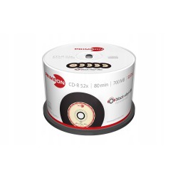 Outlet Płyta CD PrimeOn CD-R 700 MB 52x motyw vinylu czarny 48 szt.