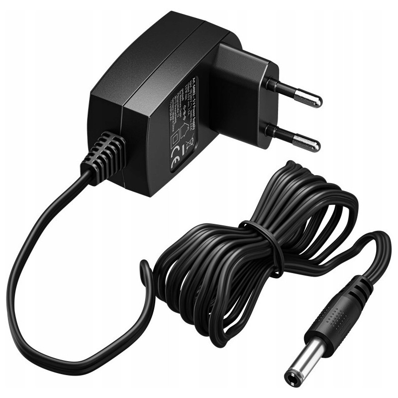 Outlet Zasilacz 5V 1A 5W DC 5,5x2,1 mm sieciowy impulsowy kabel 1,8m czarny