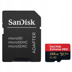 Outlet Karta pamięci Sandisk 256GB microSDXC Extreme PRO 200MB/s A2 C10 V30