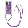 Outlet Etui IMIRST Lanyard silikonowe fioletowe dla Xiaomi Redmi Note 10S