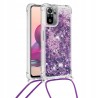 Outlet Etui IMIRST Lanyard silikonowe fioletowe dla Xiaomi Redmi Note 10S
