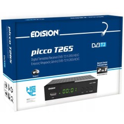 Outlet Tuner Dekoder DVB-T2 Edision Picco T265 H.265/HEVC Czarny OPIS