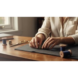 Zestaw 9 Eleganckich Guzików Kotwica Czarno-Złote