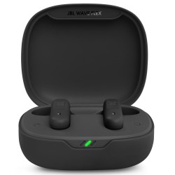Outlet Słuchawki bezprzewodowe douszne JBL Wave Flex czarne Bluetooth OPIS