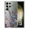 Outlet Etui Samsung Galaxy S23 Ultra 5G TPU Przeźroczyste z Kwiatami