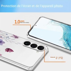 Outlet Etui Samsung Galaxy S23 Ultra 5G TPU Przeźroczyste z Kwiatami