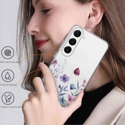 Outlet Etui Samsung Galaxy S23 Ultra 5G TPU Przeźroczyste z Kwiatami
