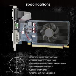 Karta graficzna HD6450 2G 64-bitowa grafika DDR3 gniazdem PCI Express 3.0