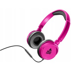 USZKODZONY Music Sound słuchawki nauszne przewodowe różowe jack 3.5 mm